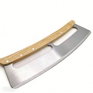 Tagliapizza di Nuovo Design Stile a Dondolo con <span class=keywords><strong>Due</strong></span> Manici in Legno e Custodia Protettiva Nera - Product Image 4
