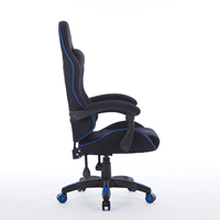 Chaise de jeu ergonomique avec coussin, design moderne, chaise pivotante, cadre en métal, hauteur réglable, vérin à gaz à 3 niveaux, nom personnalisé