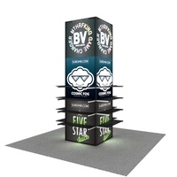 Boîte lumineuse LED en tissu SEG unique, cadre en aluminium, équipement pour salon professionnel, support de colonne rétroéclairé, support de présentoir, rétroéclairé pour exposition