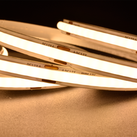 Bande LED COB SMD à gel épais 12V, 240 LED/m, 8mm sans points, pour éclairage linéaire d'armoires, vitrines et étagères