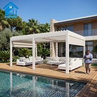 Pergola extérieure Sweet Home avec toit à lamelles motorisé et réglable