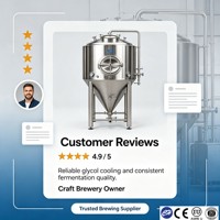 Tanque de Fermentación de Cerveza de 5BBL, 7BBL, 10BBL, Acero Inoxidable, Enfriamiento por Glicol, Fermentador para Cervecería, Certificado ASME y CE para Procesamiento de Alimentos