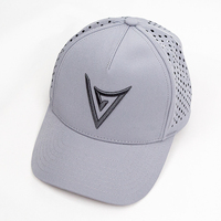 Gorra de Béisbol Personalizada con Bordado de Logotipo, Perforaciones Láser y Hebilla Metálica Plateada, Gorras Deportivas Personalizadas