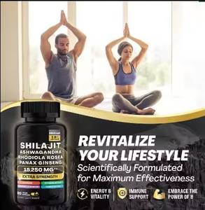 Capsules de Shilajit pur de l'Himalaya en marque privée OEM avec Ashwagandha, Ginseng, vitamines, complément énergétique 8 en 1 - Product Image 5