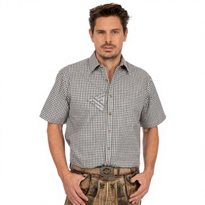 Wholesale New Style Bavarian German Checkered <b>Shirt</b> OEM Service Traditional Casual Winter <b>Shirt</b> 100% Cotton Customizable 2026 - Product Image 1
