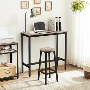 Table de bar en bois <span class=keywords><strong>VASAGLE</strong></span>, table de bar longue en métal pour restaurant, cuisine, bureau, maison - Product Image 3
