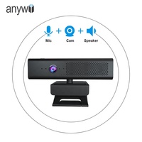 Anywii kamera Web konferensi semua dalam satu, kamera Web 1080p dengan Speaker dan mikrofon untuk ruang konferensi Video