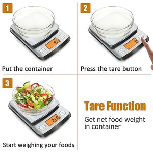 उच्च सटीकता 5000g डिजिटल रसोई पैमाने स्मार्ट इलेक्ट्रॉनिक भोजन वजन मापने वाला उपकरण बैटरी घरेलू लोकप्रिय वजन मापने वाला उपकरण - Product Image 5