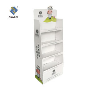 定制零售店促销产品纸展示架Pop独立式地板瓦楞支架纸板展示架 - Product Image 2