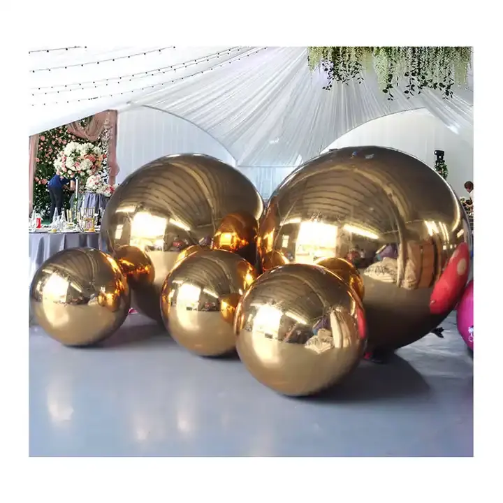 Ballon flottant en PVC pour décoration de grand événement esferas inflables gigantes de navidad globos de pvc gigantes boule miroir gonflable