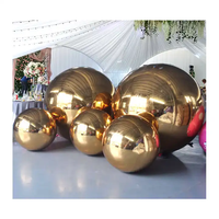 Ballon publicitaire gonflable géant en PVC miroir de 100 cm, 1 m, 40 pouces, pour fêtes et mariages, résistant à l'eau, au soleil et au vent