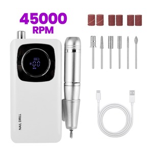 เครื่องเจียรเล็บไฟฟ้าแบบพกพา 45000 รอบต่อนาที ชาร์จไฟได้ สำหรับเจียรเล็บเจล ขัดเงาเล็บ ใช้ได้ทั้งที่บ้านและร้านทำเล็บ - Product Image 5