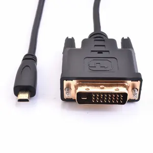 สายเคเบิล Micro HDMI ตัวผู้2ม. เป็น DVI 24 + 1ตัวผู้แบบเต็ม1080P