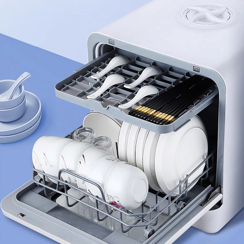 Cheap Price Desktop PTC Hot Drying Desktop Mini Dishwasher 5sets Kitchen Smart Drying Disinfection Automatic Dishwasher Machine