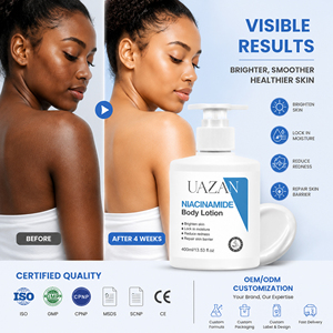 Crème Corporelle Hydratante Éclaircissante au Lait de Beauté, Niacinamide et Huile de Jojoba pour Femmes Noires – Marque Blanche - Product Image 1