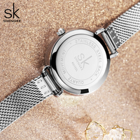 Reloj de Lujo para Mujer con Estampado de Leopardo, Correa de Malla de Acero Inoxidable, Esfera Pequeña, Reloj de Pulsera de Cuarzo para Uso Diario