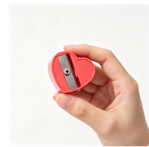 Taille-crayon manuel portable en forme de cœur, amusant et mignon, idéal pour les étudiants et les promotions - Product Image 5