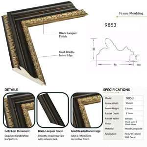 Cadres photo en bois W96 H53mm Noir <span class=keywords><strong>Or</strong></span> Argent Rétro Écologique Tailles personnalisées <span class=keywords><strong>Cadre</strong></span> à tiroir Boîte à ombre <span class=keywords><strong>Cadre</strong></span> photo pour art mural - Product Image 2