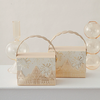 Boîte à bonbons de mariage de style château européen, emballage cadeau pour mariage, boîte à bonbons à emporter