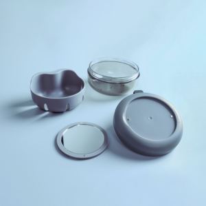 Opbergdoosje voor beugel met magnetische sluiting, spiegel en ruimte voor een aangepast logo - Product Image 1