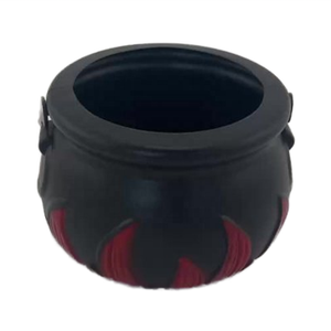Cubo de Dulces de Plástico Negro Multifuncional con Diseño de Llama para Halloween y Pascua, Decoración para Fiestas, 25x16.5cm, Oferta - Product Image 1