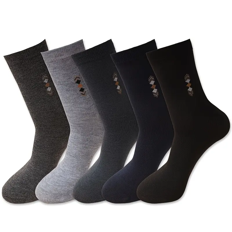 6pairs Men's cotton socks Small diamond All season socks