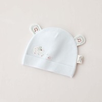 Bonnet en coton de classe A pour nouveau-né, doux, double couche, avec oreilles 3D brodées, coupe-vent, pour bébé de 0 à 3 mois