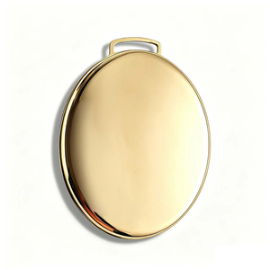 Luxury Gold Plated Oval Double Sided <b>Pocket</b> Cosmetic Mirror, Metal Travel Mirror Wholesale Gift - Product Image 1
