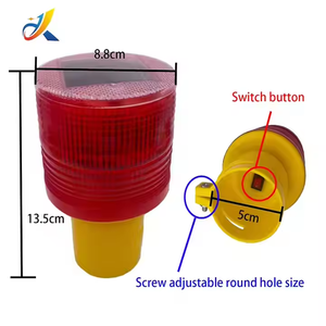 Luce di Segnalazione Lampeggiante Solare Impermeabile per Costruzioni <span class=keywords><strong>Stradali</strong></span> e Allarmi di Emergenza - Product Image 3