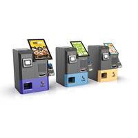 Borne de Paiement Libre-Service Multifonctionnelle 15,6 Pouces avec Accepteur de Billets, Monnayeur, Lecteur de Cartes de Crédit et Codes QR