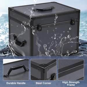 Scatola in Alluminio per Conservazione Dischi in Vinile, Contiene 100 Dischi |    Valoriose Custodie Organizzatrici per Album LP Collezione Dischi 7/10/12 Pollici - Product Image 4