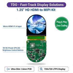TDO 1.25 Inch 720x720 120Hz FAST LCD Module Driver Board 400 Nits IPS All-View High PPI Industrial AR HMD Thermal Imaging <strong>Dental</strong> - Product Image 1