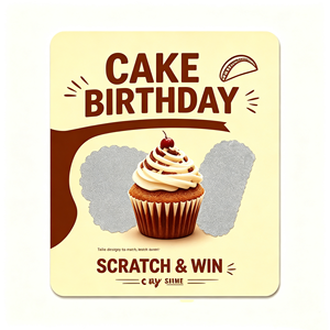 Buoni Gratta e Vinci Personalizzati Bifacciali <span class=keywords><strong>Stampa</strong></span> Offset CMYK per Pizzerie, Panifici e Negozi di Dolci - Product Image 2