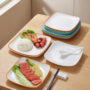 Plato cuadrado de melamina para uso en hoteles y restaurantes con diseño de color sólido, número de pieza 7410 - Product Image 2