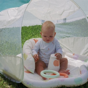 Colchoneta Flotante Inflable de PVC Azul para Bebés, con Almohadilla para el Vientre, 90x75.6cm, para Niños, Leyoumei - Product Image 6