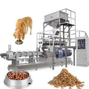 Double Screw Extruder Pet Food Making Machine Animal Food Process Line