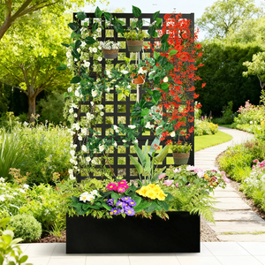 Grand bac à plantes vertical suspendu en fer galvanisé, treillis pour plantes grimpantes - Classique, durable, pour intérieur/extérieur - Product Image 1