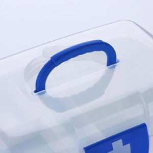 Boîte à médicaments portable grande taille en plastique avec couvercle pour la maison et l'utilisation par les enfants - Product Image 5