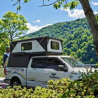 Carpa moderna de aluminio con dosel de techo duro, Camper de camión todoterreno expandido para cada camioneta