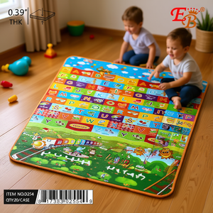 Tappeto gioco per bambini Eb Kids 2x1,8m XPE, tappeto puzzle educativo con alfabeto per la cameretta dei bambini - Product Image 2