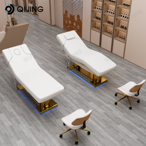 Lusso moderno 4 motori elettrico lettino da massaggio reclinabile per viso Spa letto da massaggio salone di bellezza Spa barella con controllo a pedale - Product Image 2