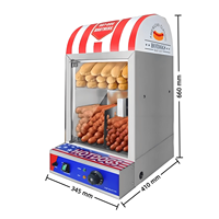 Vitrine chauffante pour hot-dogs en acier inoxydable 220V, chauffe-pains électrique, machine à vapeur pour hot-dogs, portable, 1200W