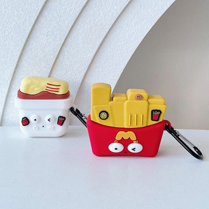 غطاء سماعات أذن جديد قابل للتخصيص بتصميم كرتوني لطيف مقاوم للسقوط على شكل بطاطس مقلية، غطاء سيليكون واقي لسماعات البلوتوث - Product Image 2