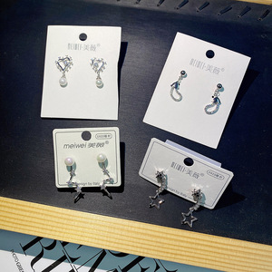 Aretes de moda 2023 ZIRCON venta al por mayor mujeres Western 925 pendiente de plata pendientes al por mayor para hombre - Product Image 3