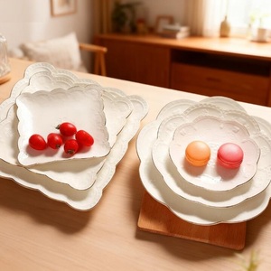 Modern Elegant Hotel <b>White</b> Ceramic <b>Dinner</b> <b>Set</b> Wedding Tableware European Dinnerware <b>Sets</b> Wholesale Plates <b>Sets</b> Dinnerware - Product Image 2