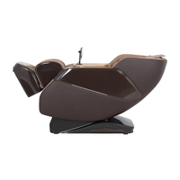 Fauteuil de massage corporel OYEAL moderne à gravité zéro 4D SL Track avec pression d'air, shiatsu, chauffage électrique, cuir PU marron, contrôle de la minuterie