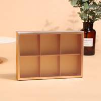 Boîtes à tiroirs en PVC transparent givré imprimé personnalisé pour gâteau, boulangerie, biscuits, pâtisserie, chocolat, bonbons