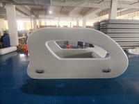 Haute qualité nouvelle série petit Yacht gonflable bateau maison île flotteur catamaran électrique à énergie solaire pour jeu d'eau
