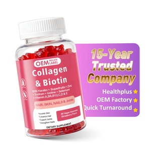 Gummies OEM au collagène <span class=keywords><strong>et</strong></span> à la biotine avec kératine, superfruits, <span class=keywords><strong>zinc</strong></span>, sodium, iode, sélénium, vitamines A, B6, B12, C, <span class=keywords><strong>D</strong></span>, E pour la peau, les cheveux <span class=keywords><strong>et</strong></span> les ongles - Product Image 2