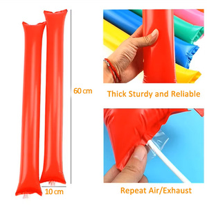 Promotion <b>Custom</b> Thunder Stick Plastic Noise Maker Cheerleading Cheering Stick Sports Cheer Ball Inflatable Stick With Logo - Product Image 3